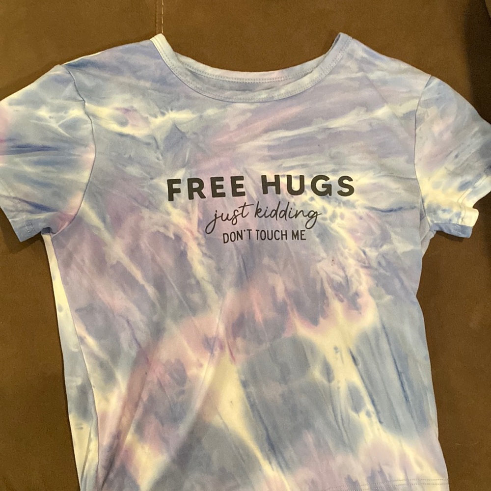 Women’s “ Free hugs just kidding don’t touch me,” shirt
